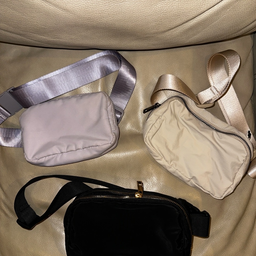 Stylish Women's Crossbody Bag Set of 3 - Black, Cream, lilac